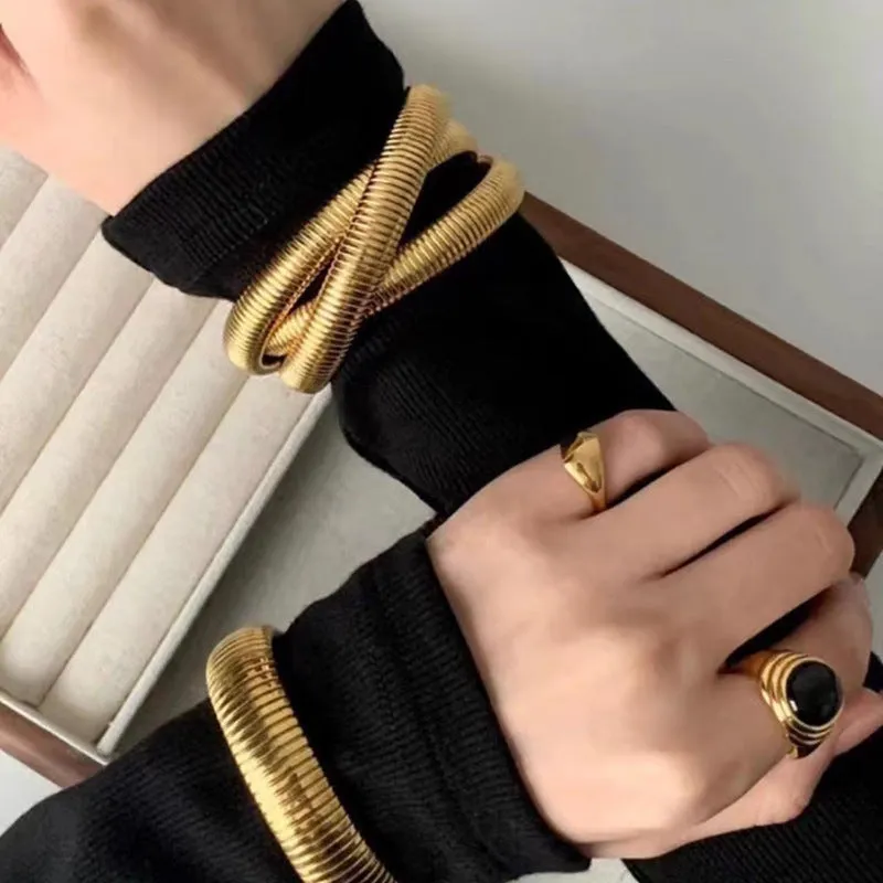 Wholesale  three-layer wide-brimmed bracelet personalized design bracelet light_wish_jewels