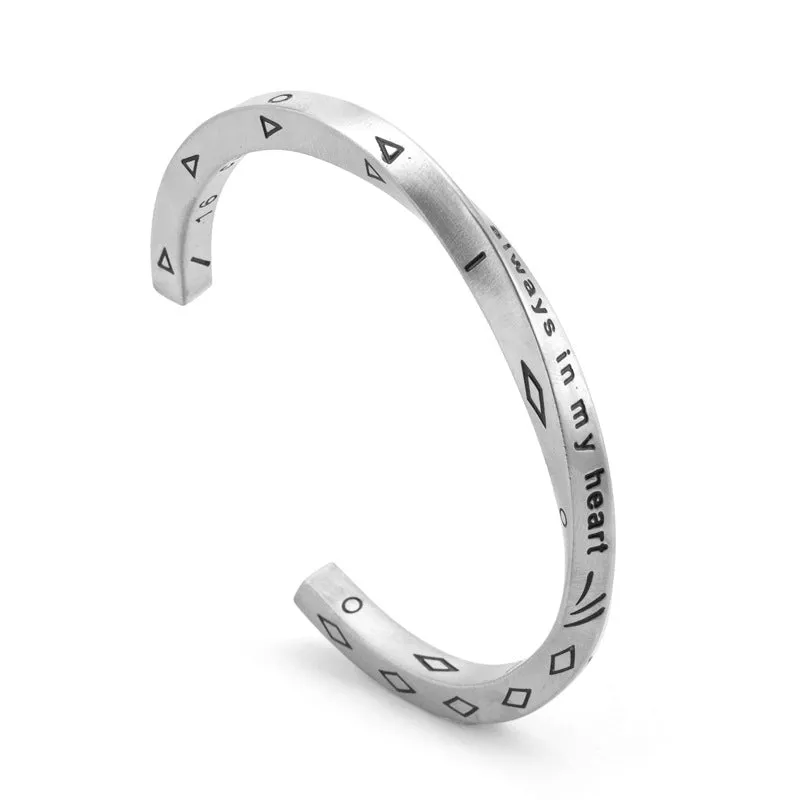 Wholesale Titanium steel all-match bracelet open couple bracelet light_wish_jewels