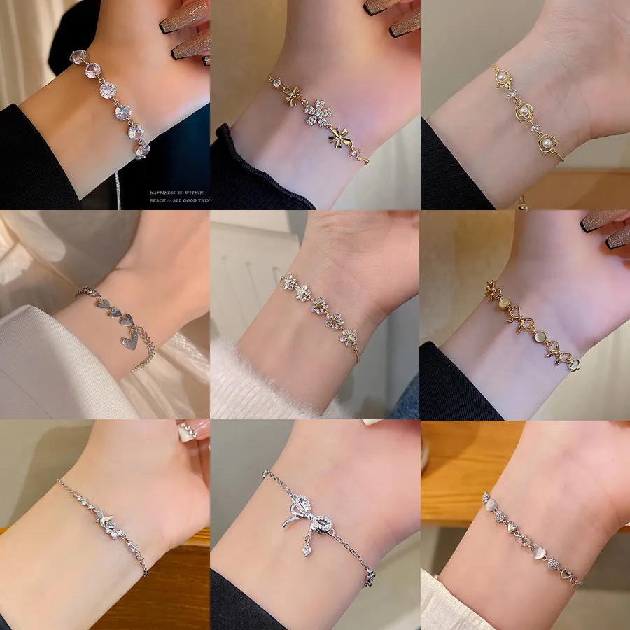 Wholesale titanium steel female niche all-match light luxury high-end lovers bracelet light_wish_jewels