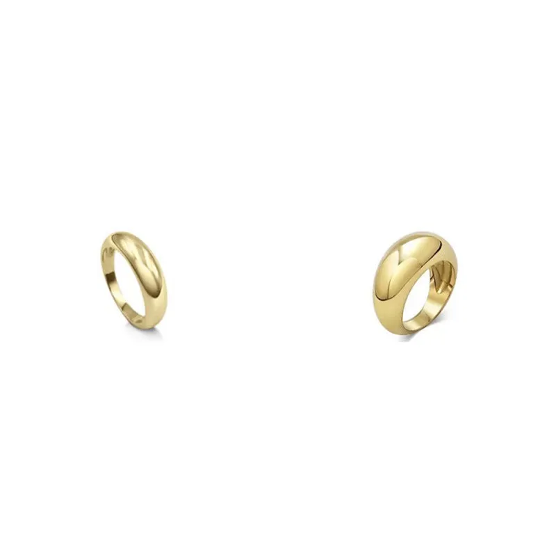 Wholesale Titanium steel gold-plated curved fashionable and shiny retro Ring