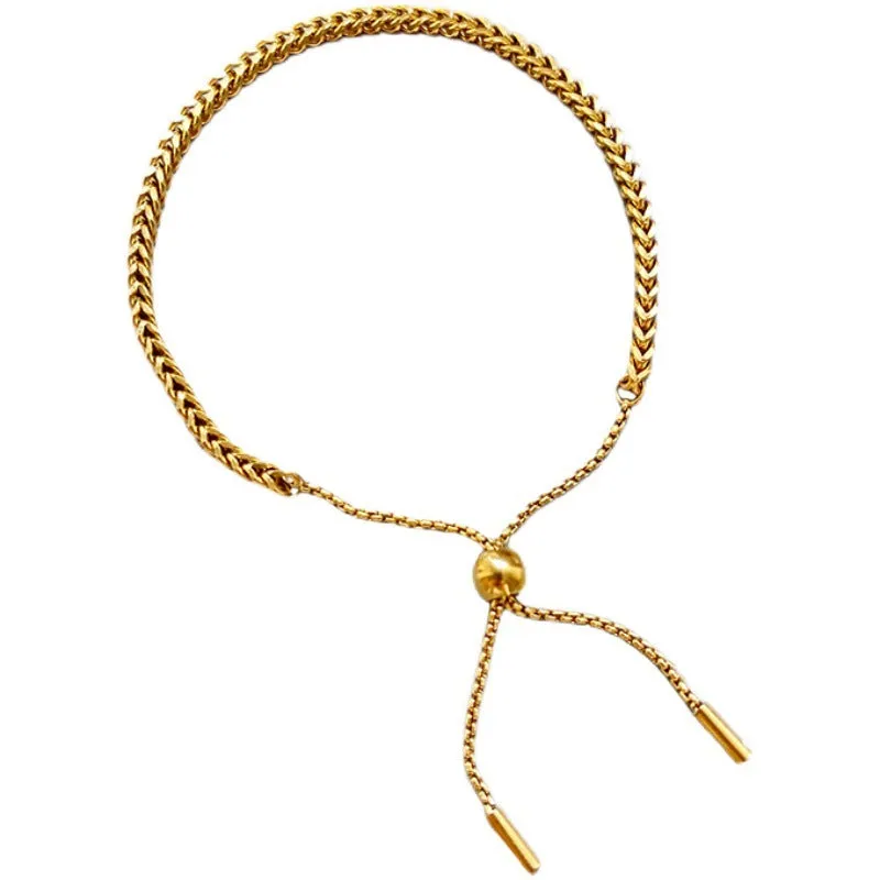 Wholesale Titanium steel golden wheat ear bracelet