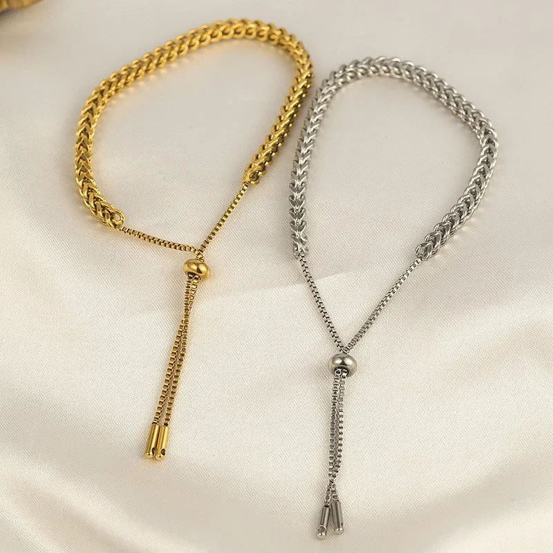 Wholesale Titanium steel golden wheat ear bracelet light_wish_jewels