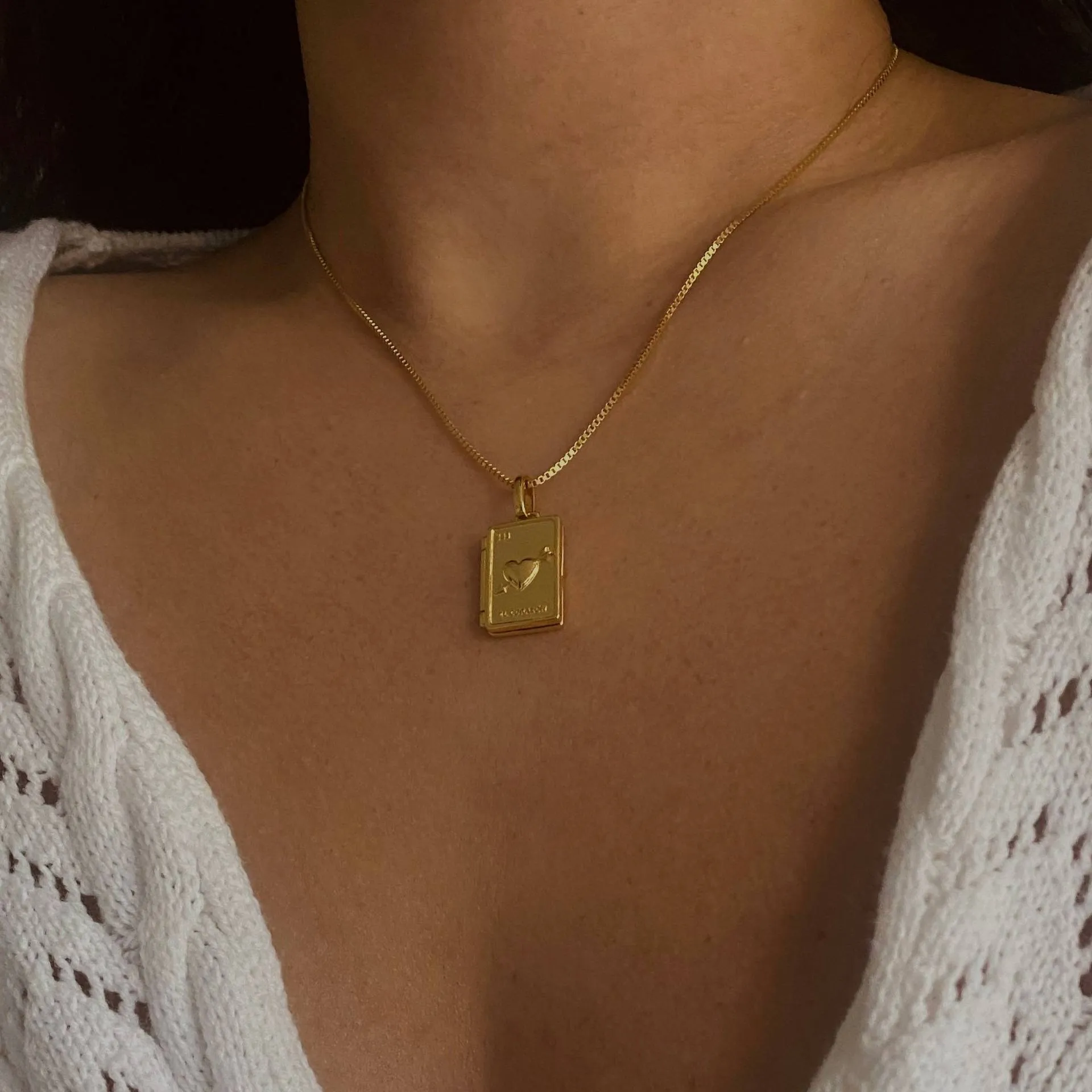 Wholesale Titanium Steel Moon Love Album Necklaces