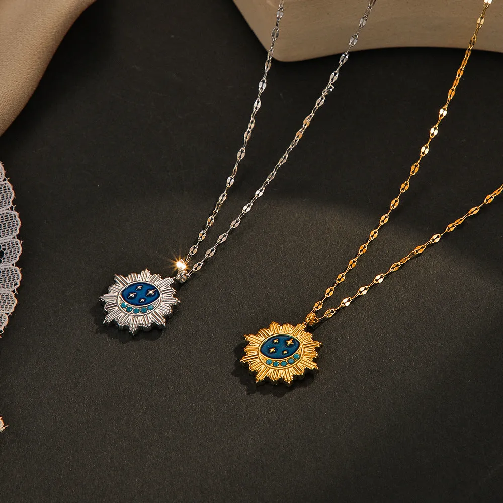 Wholesale Titanium Steel Venus Monthly Combined Tither Ticking Necklace