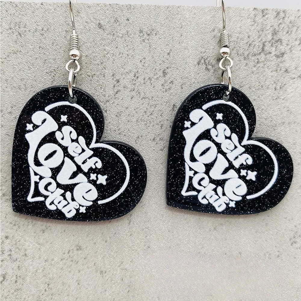 Wholesale Valentine's Day Earrings English Letters LOVE Love Acrylic Earrings