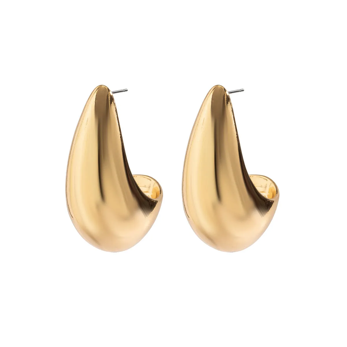 Wholesale Vintage Comma Teardrop Glossy Alloy Earrings