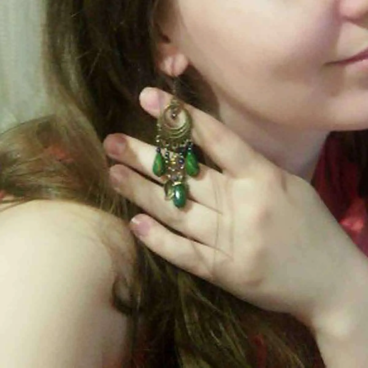 Wholesale Vintage Ethnic Tassel Leaf Alloy Earrings