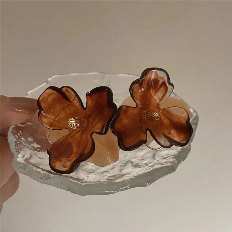 Wholesale Vintage Flower Copper Earrings