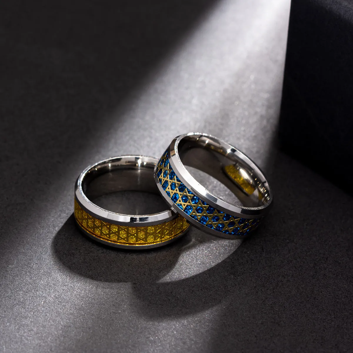 Wholesale Vintage Hollow Six-pointed Star Five-pointed Star 8mm Ring