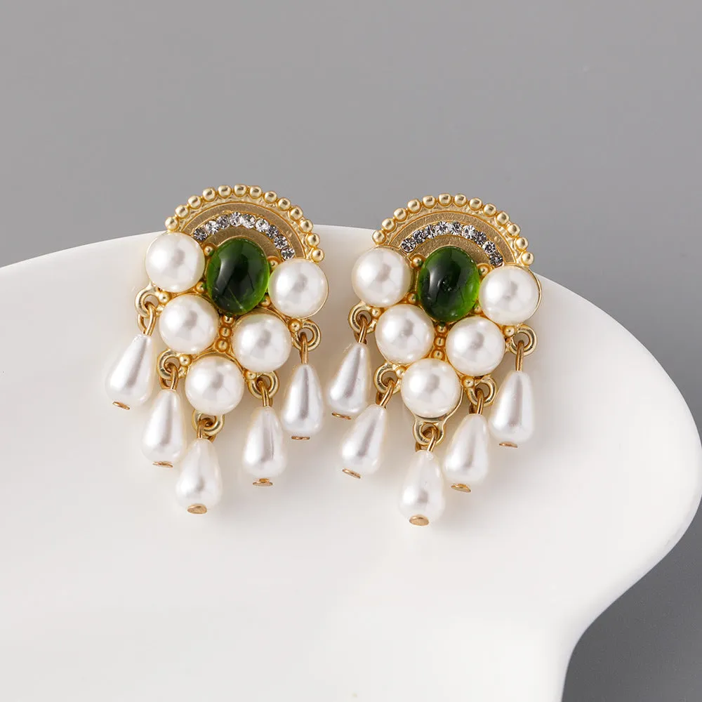 Wholesale Vintage Pearl Zinc Alloy Earrings