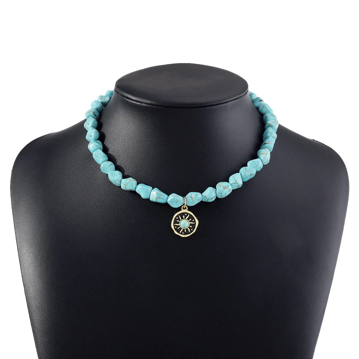 Wholesale Vintage Turquoise Necklace Collarbone Chain