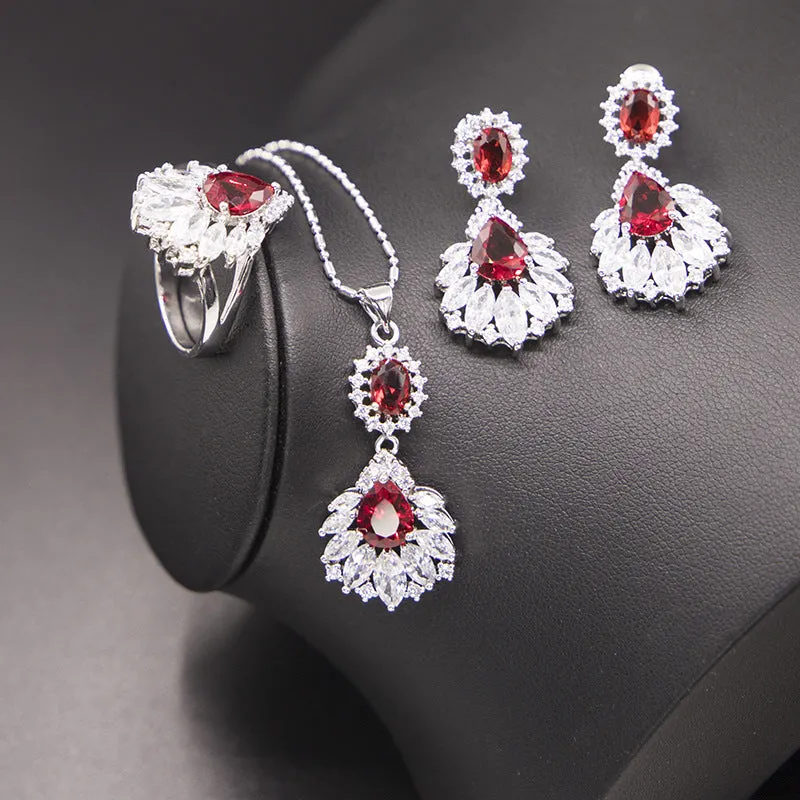 Wholesale Vintage Water Drop Zircon Earrings
