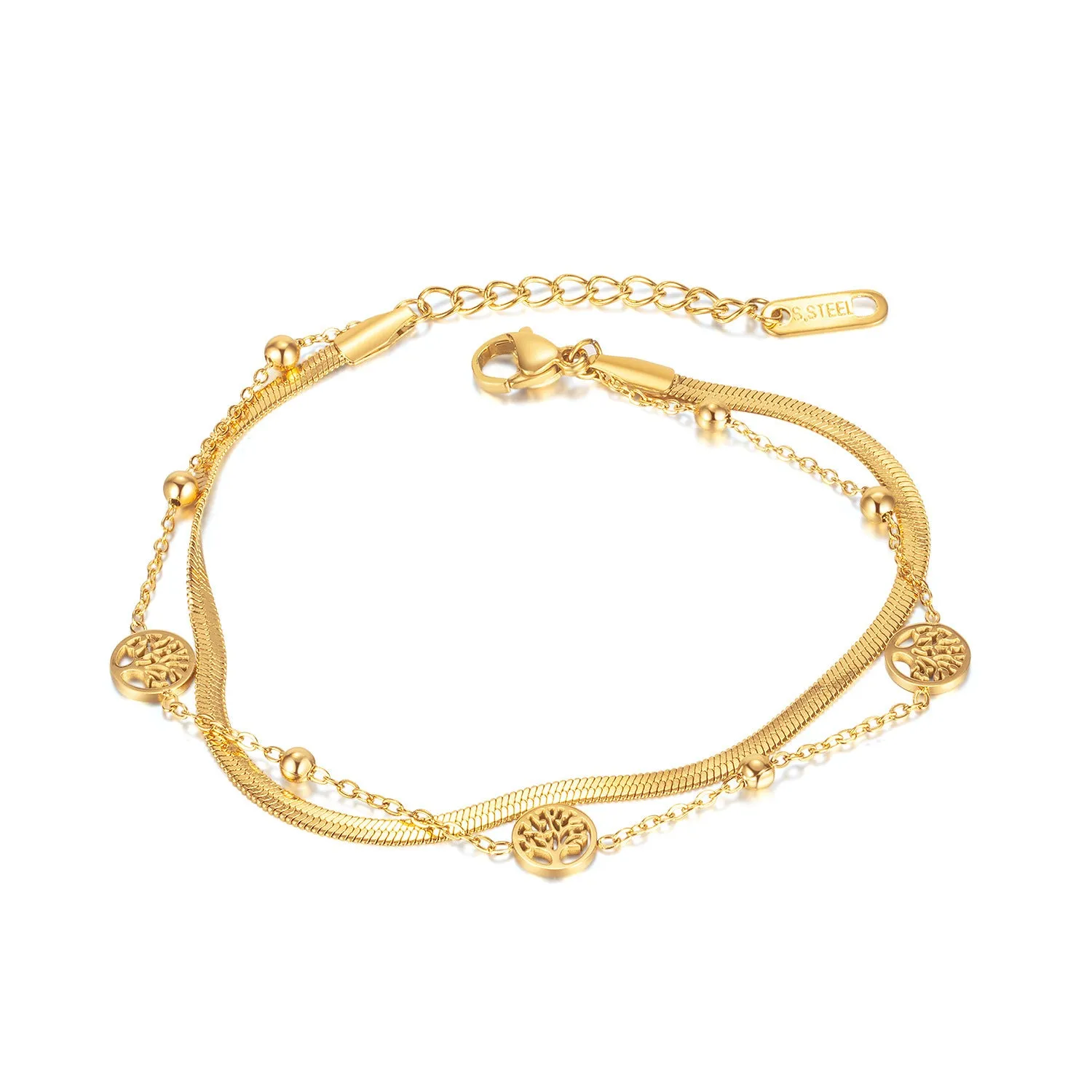 Wholesale Vintage Wild Snake Bone Tree of Life Bracelet light_wish_jewels