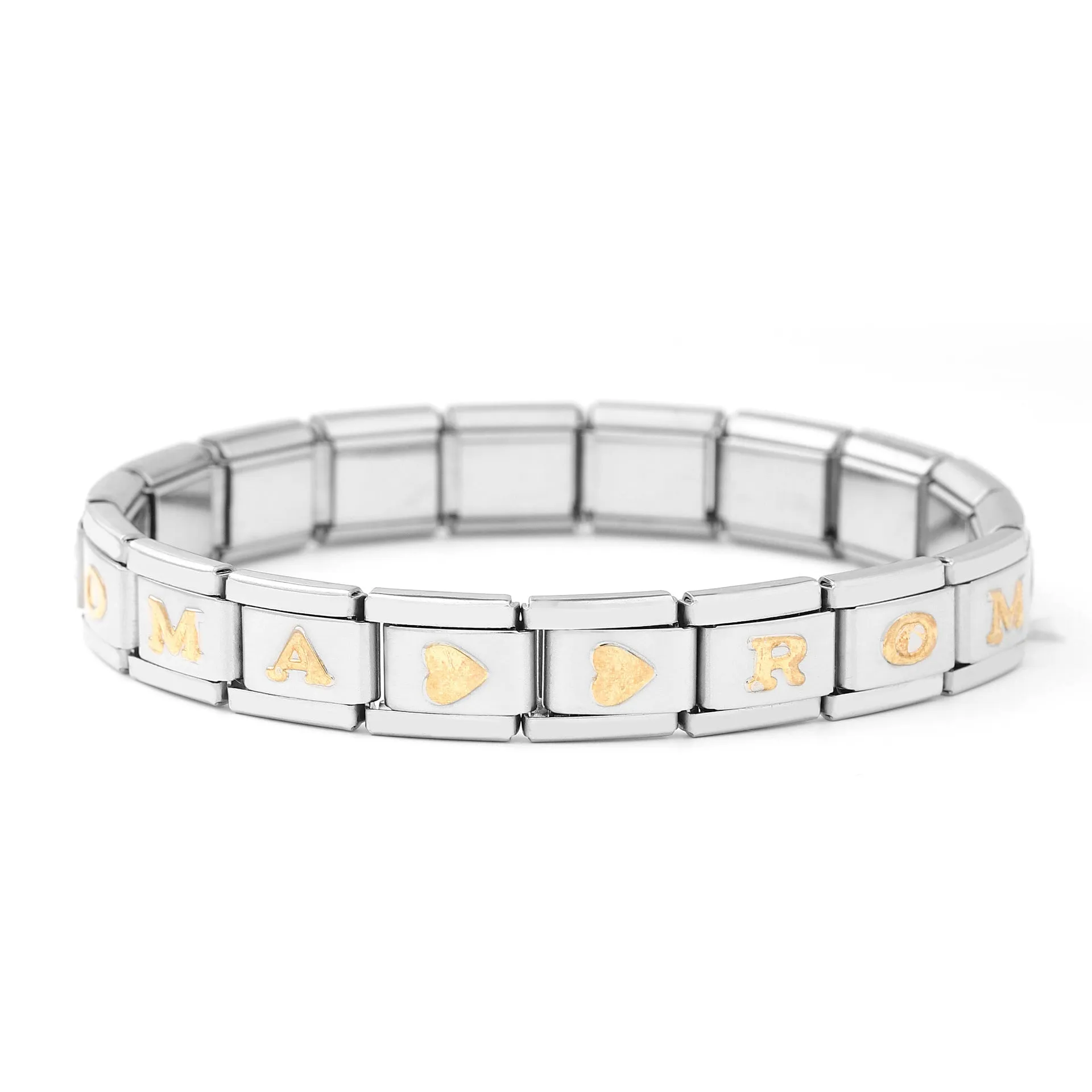 Wholesale Whole Letter Non Embroidered Steel Bracelet Charms light_wish_jewels