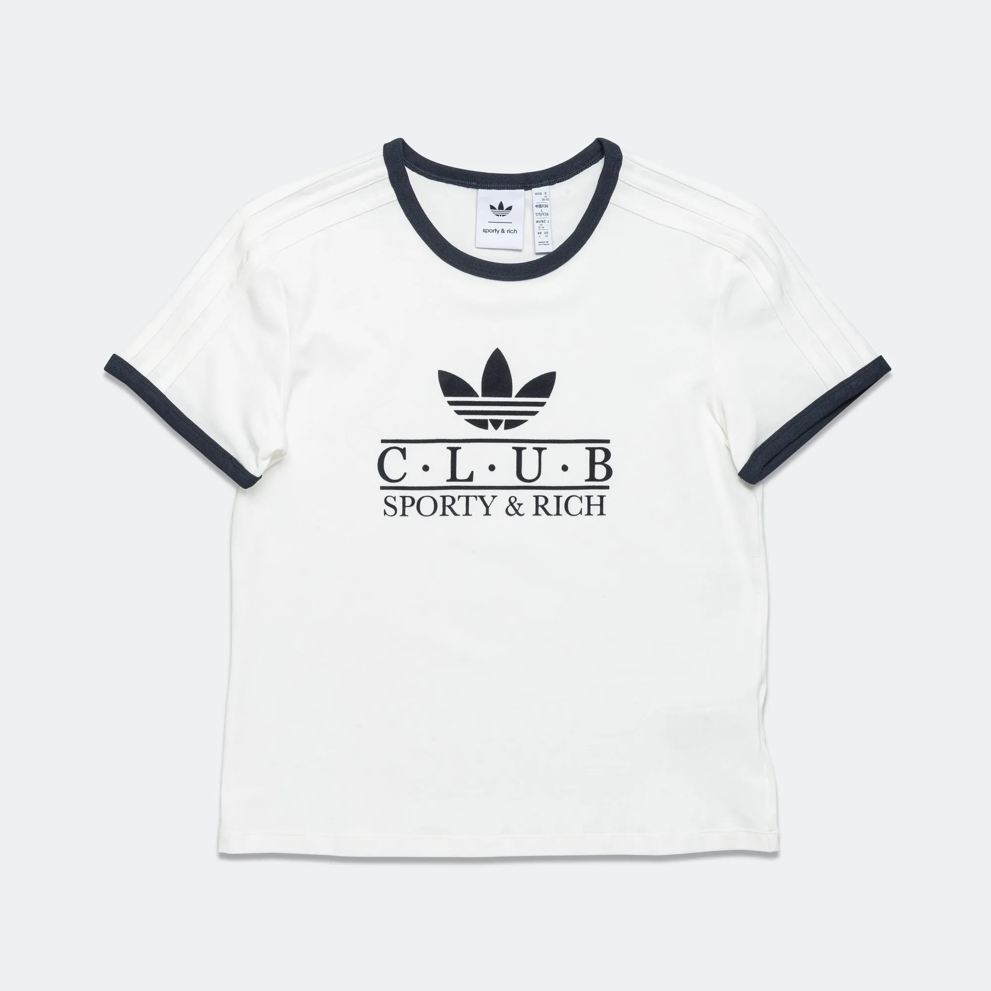 Womens T-Shirt x Sporty & Rich - Cream White/Night Navy