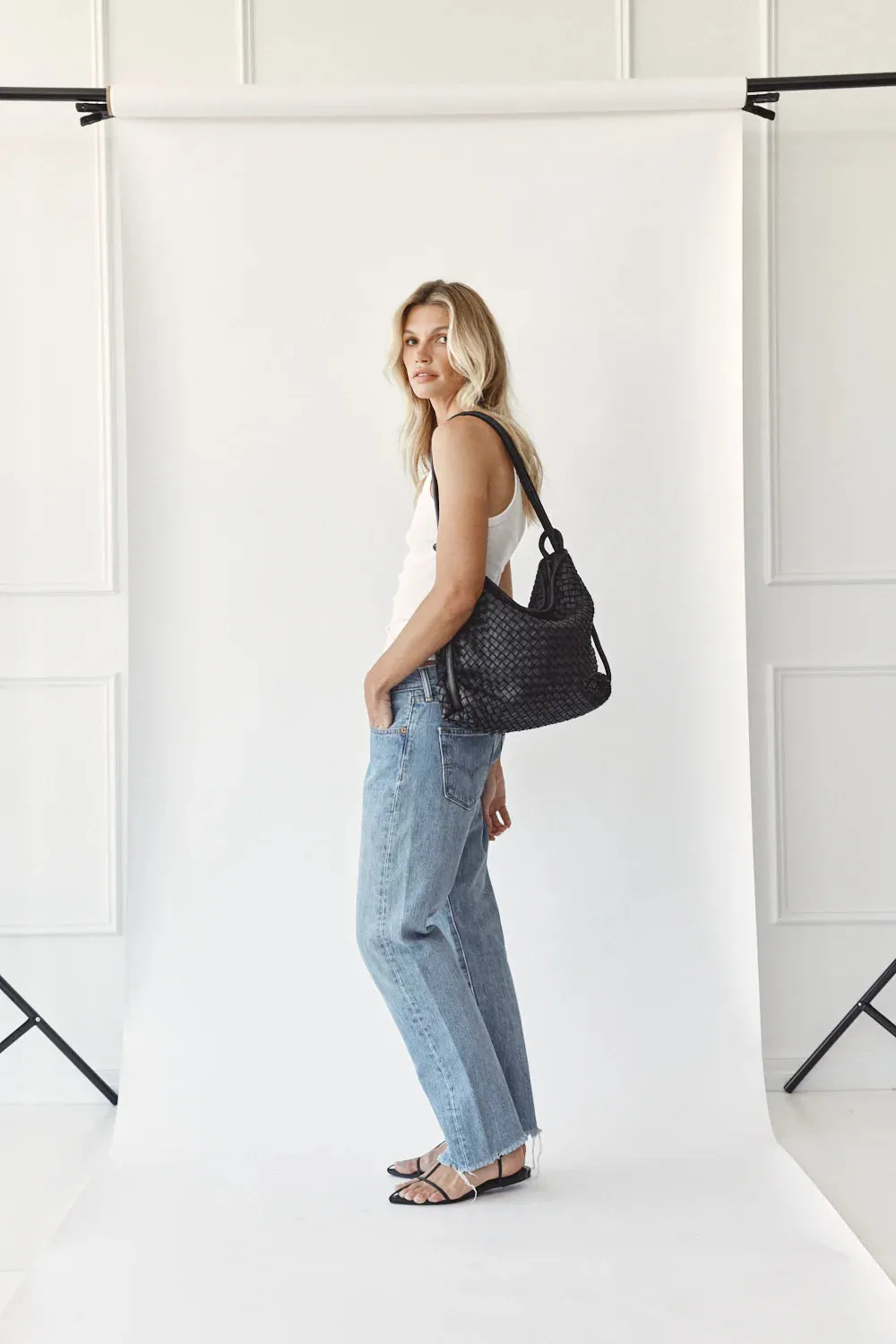 Woven Bella Backpack Black