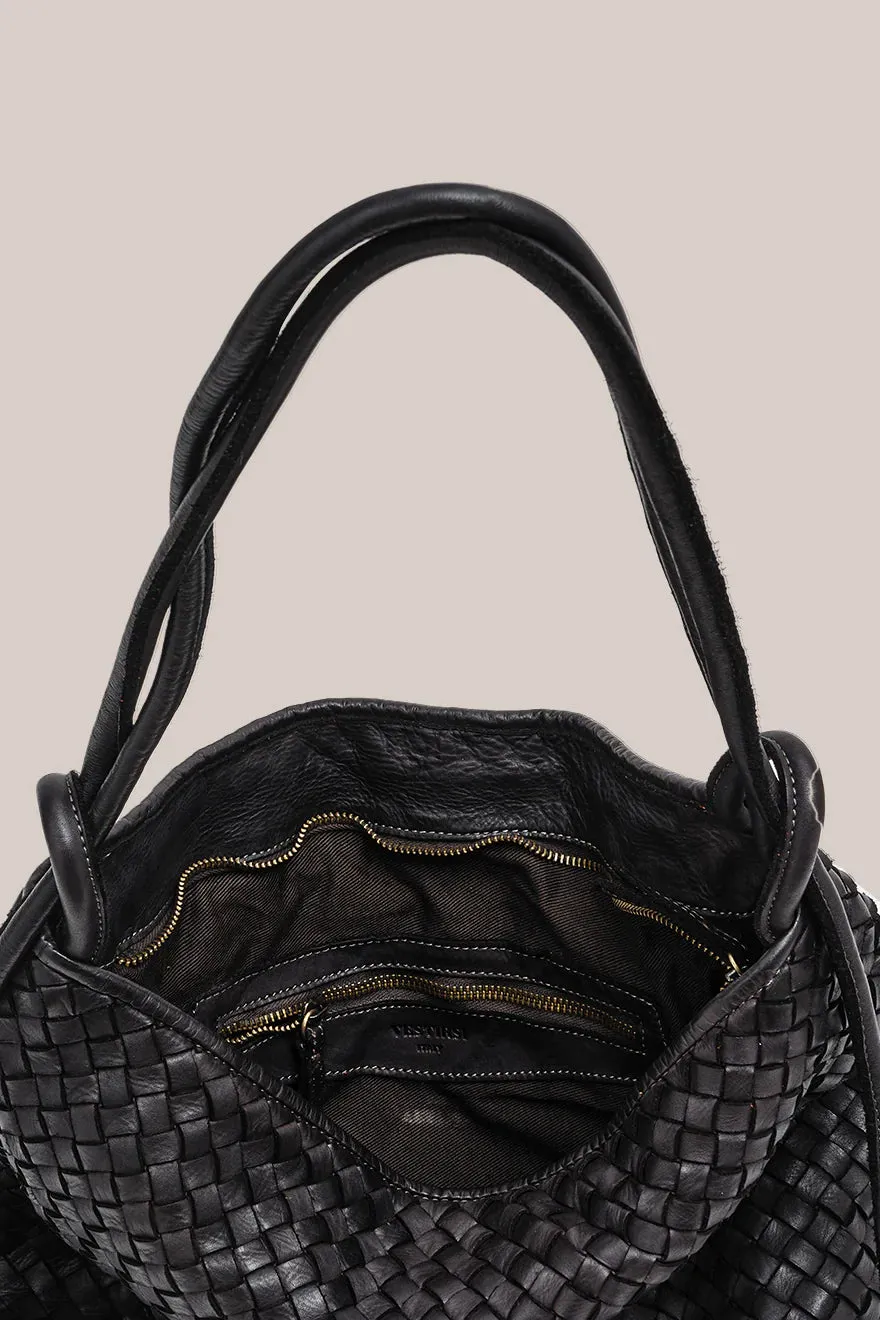 Woven Bella Backpack Black