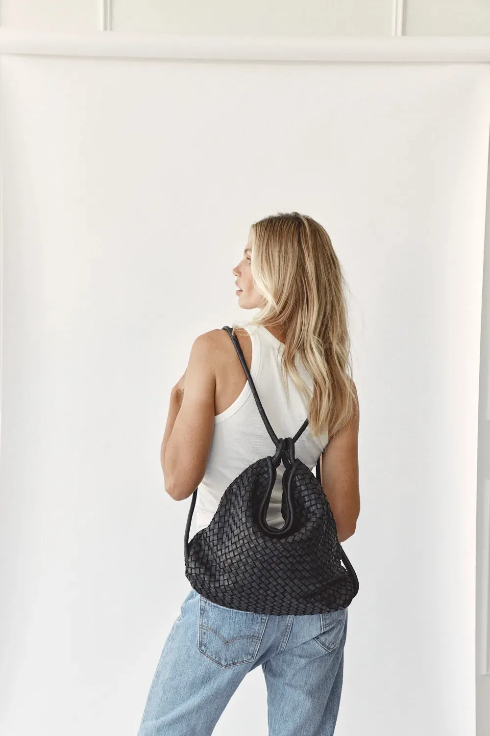 Woven Bella Backpack Black