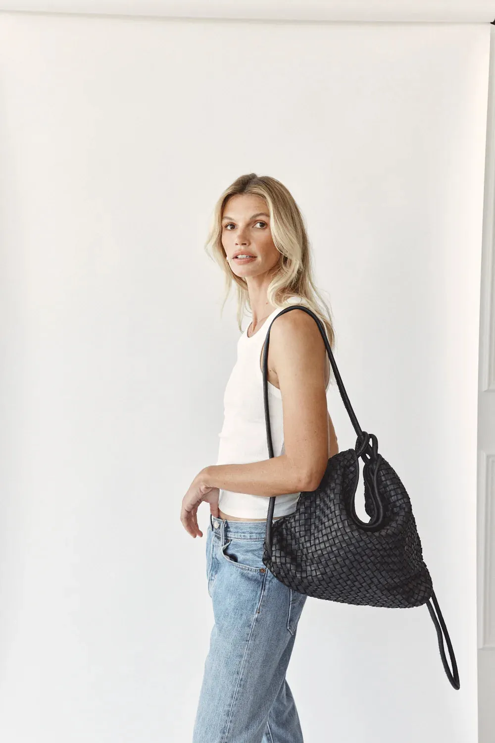 Woven Bella Backpack Black