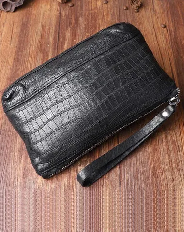 Wrinkled Leather Mens Cool Long Leather Blue Wallet Zipper Clutch Wristlet Wallet for Men Cyber Monday wallet sale