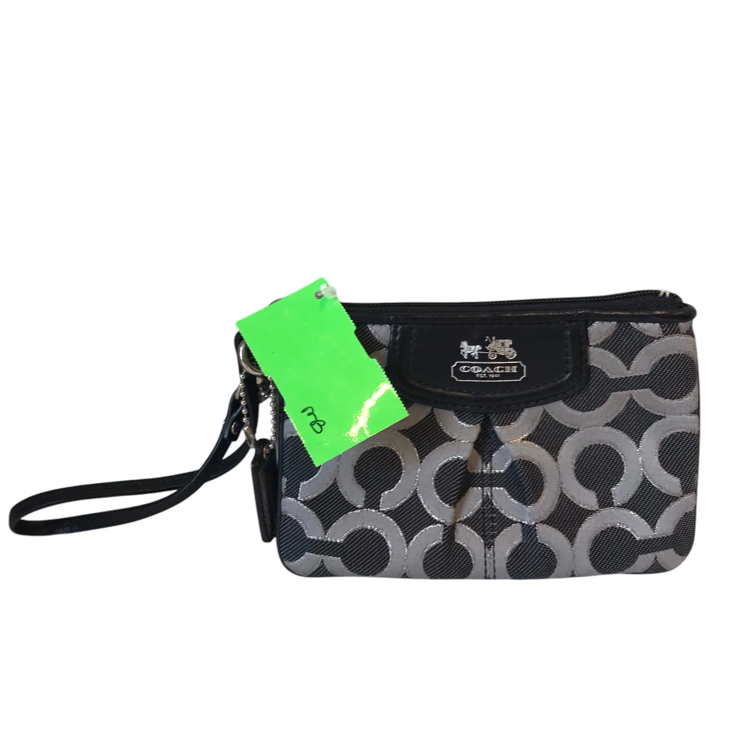 Wristlet Designer By Coach In Black & Silver, Size:Small fashion handbags 2025