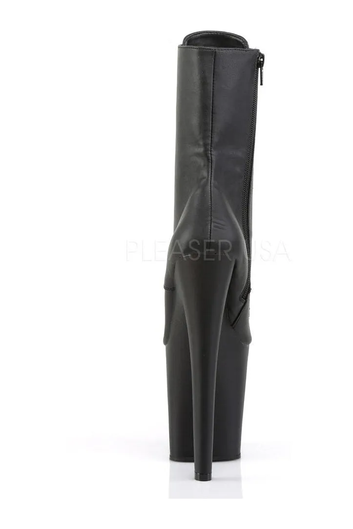 XTREME-1020 Platform Boot  | Black Faux Leather