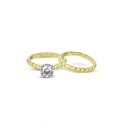Zeghani Halo Crown Engagement Ring Zr2369