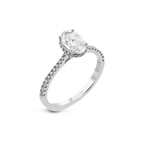 Zeghani Under Halo Engagement Ring Zr2313