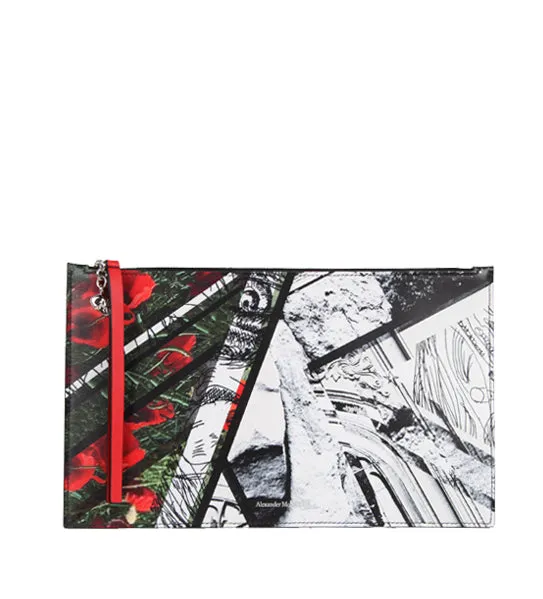 Zip Tech Pouch, Poppy Print/Silver clutches Pouches buy online